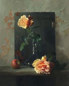 阿列克谢安东诺夫油画作品:  超写实玫瑰花油画下载  