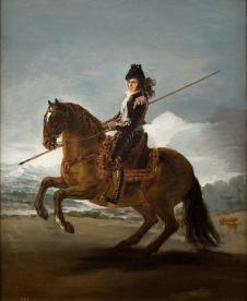 戈雅作品 : 骑马的战士油画欣赏