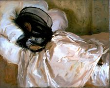 萨金特油画作品: 睡觉的女孩
