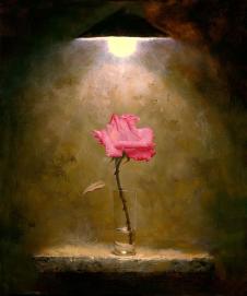 骄傲的玫瑰油画  阿列克谢安东诺夫油画作品: 骄傲的玫