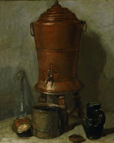 夏尔丹油画静物: 铜水罐油画赏析