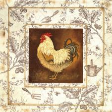 欧式花纹背景的母鸡装饰画素材下载 B