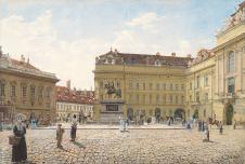 鲁道尔夫·冯·阿尔特(Rudolf von Alt) 广场水彩画