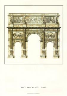 欧美建筑画高清素材: 君士坦丁凯旋门装饰画欣赏