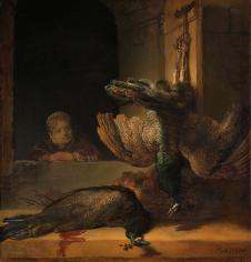 伦勃朗作品: 死去的孔雀 - dead peacocks