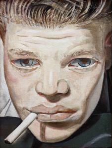 卢西安弗洛伊德作品 抽烟的男孩 ( Boy Smoking ) 高清图片素材