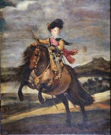 骑马的巴尔塔萨·卡洛斯王子 - equestrian portrait o