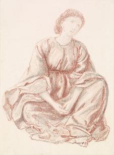 伯恩·琼斯素描作品: 坐着的女人