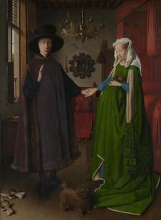 凡·艾克作品: 乔瓦尼·阿诺菲尼与妻子（乔瓦尼·阿尔诺芬尼夫妇像） - portrait of giovanni arnolfini and his wife