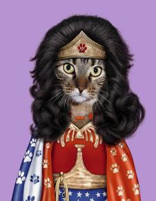 宠物明星脸高清素材下载: Queen猫装饰画