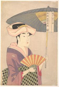 喜多川歌磨作品: 日本浮世绘美人图高清素材