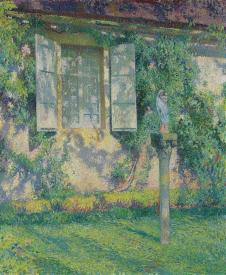 亨利马丁油画: 充满绿色的院子
