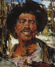 尼古拉费欣油画作品: 一个农民