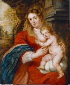 鲁本斯油画作品: 圣母和圣子油画