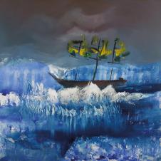 西德尼·诺兰（Sidney Robert Nolan）Icebound ship, Antarctica,