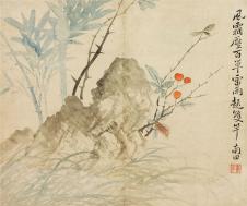 清 恽寿平 花卉图册之二·竹石图