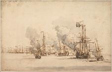 Willem van de Velde the Younger:The Sea Battle at la.