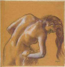 德加素描作品: 裸体女人