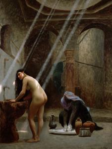 杰罗姆作品: 沐浴的裸女油画下载