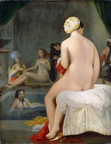 安格尔作品:瓦平松的浴女油画高清下载