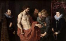 鲁本斯油画作品: 复活的主耶穌向多马展示钉痕手 耶稣