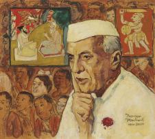 诺曼洛克威尔作品: Study for Portrait of Nehru