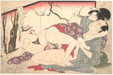 喜多川歌磨作品: 日本浮世绘春画高清图片