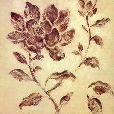 高清复古三联版画素材: 印象花卉 A