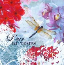 现代高清装饰画素材: 蜻蜓与花卉 B