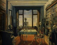 办公室里的骷髅 skeletons in an office 1944