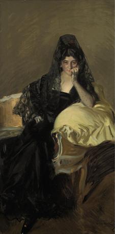 索罗拉作品: 黑面纱的女人