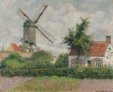 毕沙罗作品: 克诺克的风车油画欣赏 Knokke The Windmi