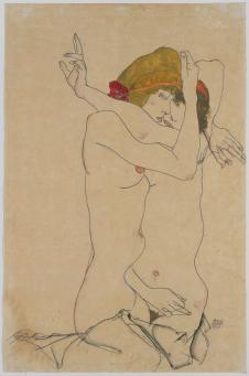 席勒作品: 两个拥抱的女人