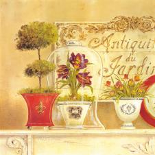 欧式静物装饰画素材: 花盆和盆景 C