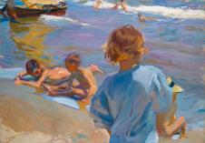 索罗拉作品:《海滩上的孩子们》高清大图欣赏