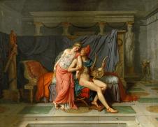 雅克路易大卫作品: 巴黎和海伦爱情油画大图欣赏