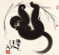 韩美林 猴子国画 高清作品下载 01