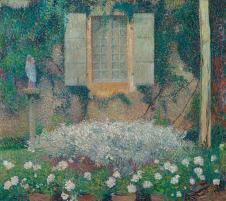 亨利马丁油画:乡村里的后院花园