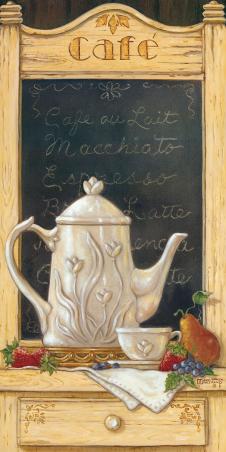 高清欧式咖啡壶装饰画, 茶壶装饰画素材大图下载  A