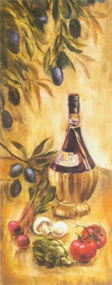 欧式两联竖幅装饰画素材下载: 葡萄酒装饰画 B