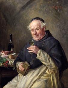 恩斯特·诺瓦克 人物油画作品高清欣赏下载 04 品酒的修士