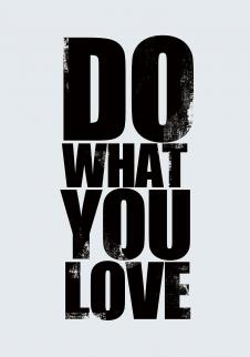 英文字母装饰画: love what you do　C