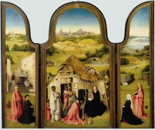 博斯作品:贤士朝圣(三联画) - the adoration of the magi triptych