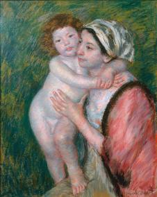 卡萨特作品: 母亲和儿童 Mother and Child