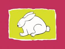 多联儿童房装饰画素材下载: 兔子