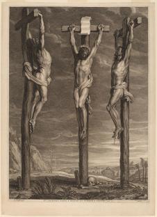 鲁本斯素描作品: 耶稣被钉十字架素描欣赏