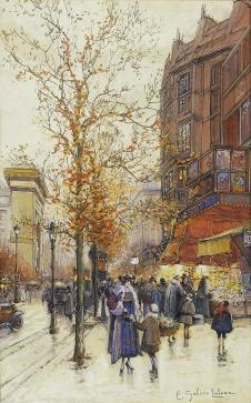 尤金加林拉洛作品: 巴黎街景风景
