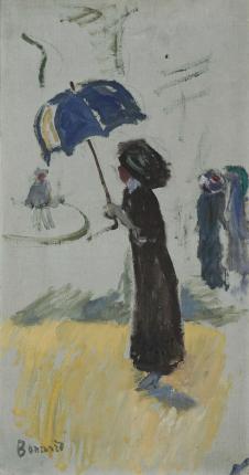 博纳尔油画: 打伞的女人 FEMME AU PARAPLUIE