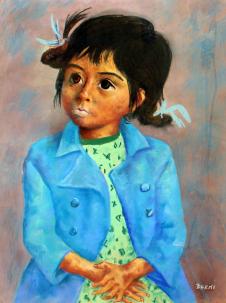 安东尼奥·贝尼: 小女孩油画