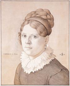 Julius Schnorr von Carolsfeld (1794–1872)-Portrait of Henriette亨丽埃特肖像